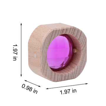 KOAICS 20PCS Wooden Gem Blocks Stacking Toys,Colorful Acrylic Windows Blocks, Rainbow Crystal Acrylic Building Cubes Educational