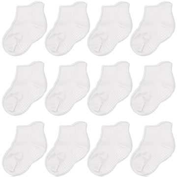 Cozyway Non-Slip Socks With Grippers - Ankle Style For Little Girls And Boys, Infants, Toddlers, Children - Keep Your Little One