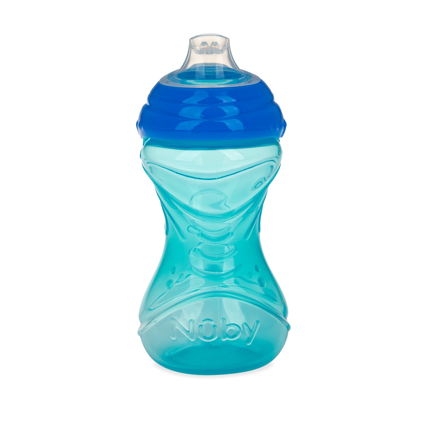 Nuby Clik-It Soft Spout No-Spill Easy Grip Sippy Cup For Boys - 3 Count (Pack Of 1) 10 Oz - 6+ Months