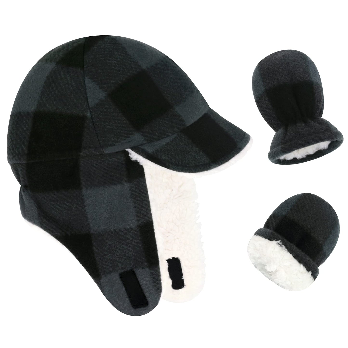 Toddler Hat And Glove Set Toddler Boy Winter Hat Baby Hats 12-18 Months Fleece Baby Hat And Mitten Set Toddler Mittens