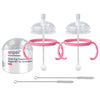 Anpei Straw Sippy Cup Transitional Nipple Kit Bundle Compatible With Comotomo Baby Bottles, 5 Oz And 8 Oz | Value Bundle 2 Kits