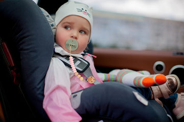 Aulege 2 Pack Pacifier Holder Clips For Binky & Teether, Silicone Baby Pacifier Clip For Baby Girls(Muted, Pink)