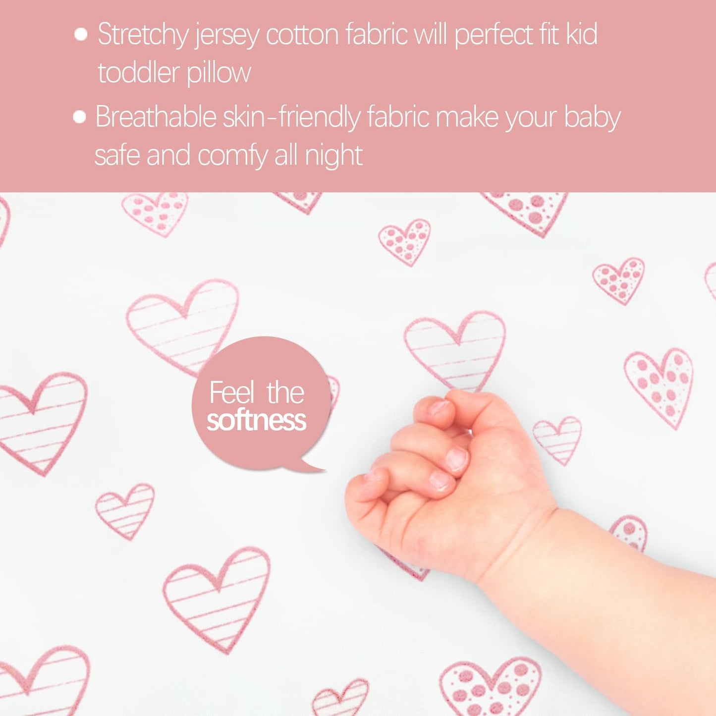 Biloban Organic Cotton 2 Pack Kids Toddler Pillowcase For Children Toddler Pillows 13'X 18' Or 14'X19', Envelope Travel Todd