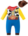 Lensous Baby Boys' Cowboy Costume Halloween Cosplay Bodysuit (Cowboy, 0-3 Months