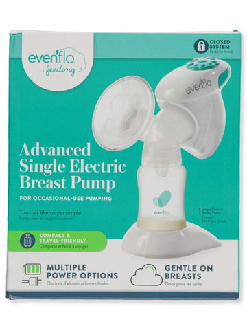 Evenflo Feeding Occasional Use Closed System Advanced Single Electric One-Handed Breast Pump