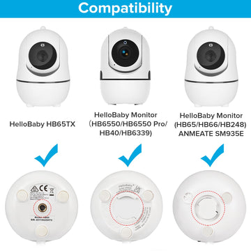 Flexible Baby Monitor Mount Compatible With Hellobaby Hb65/Hb40/Hb6550/Hb66/Hb6339/Hb6550 Pro, Anmeate Sm935E, Baby Camera Mount