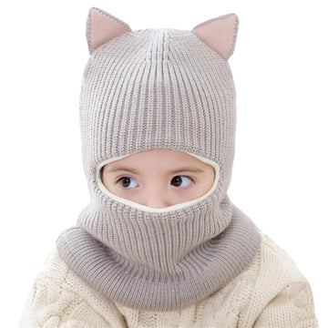 Toddler Winter Hat, Baby Winter Hat, Fleece Lined Girls Boys Winter Hat, Kids Winter Hats Scarf Earflap Hood Skull Caps, 1-5T (C