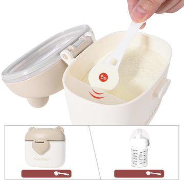 Bebamour Baby Formula Dispenser On The Go, Formula Container To Go, Formula Holder For Travel, Candy Fruit Snack Storage Contain