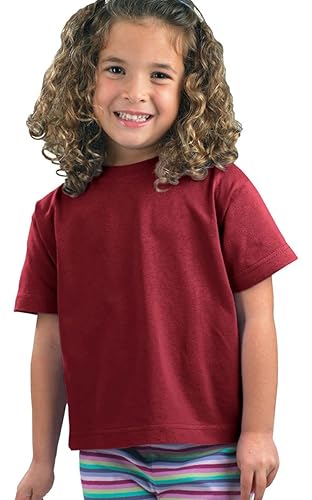 Rabbit Skins Toddler'S 5.5 Oz. Jersey Short-Sleeve T-Shirt, 7, Garnet
