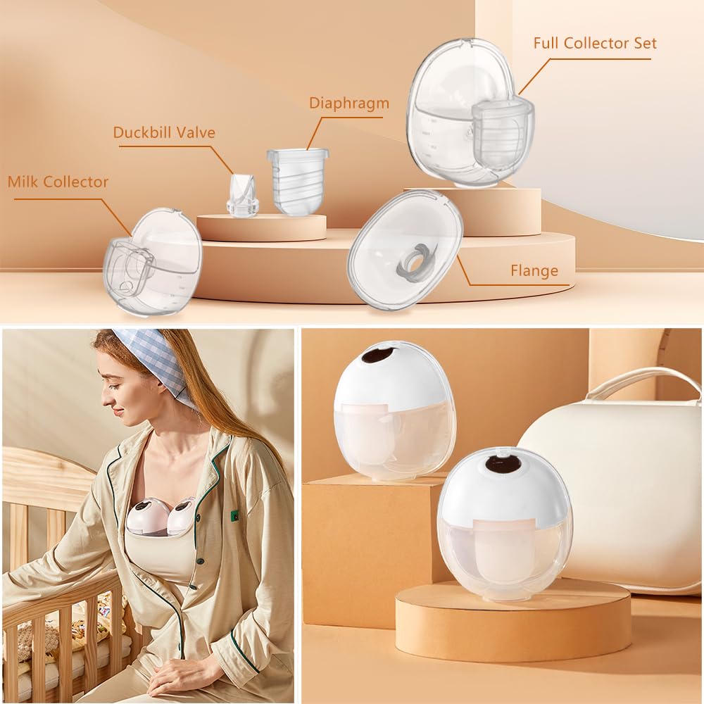 24Mm Full S32 Breast Pump Set With 24Mm Flange For Ncvi Nicegreen Nuliie Zooawa Sunnaltree S32 Wearable Breast Pump, Duckbill Va
