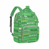 Artsadd Custom Name Diaper Bag For Mom, Personalized Light Green Signature Backpack With Stroller Straps Large Travel Shoulder B