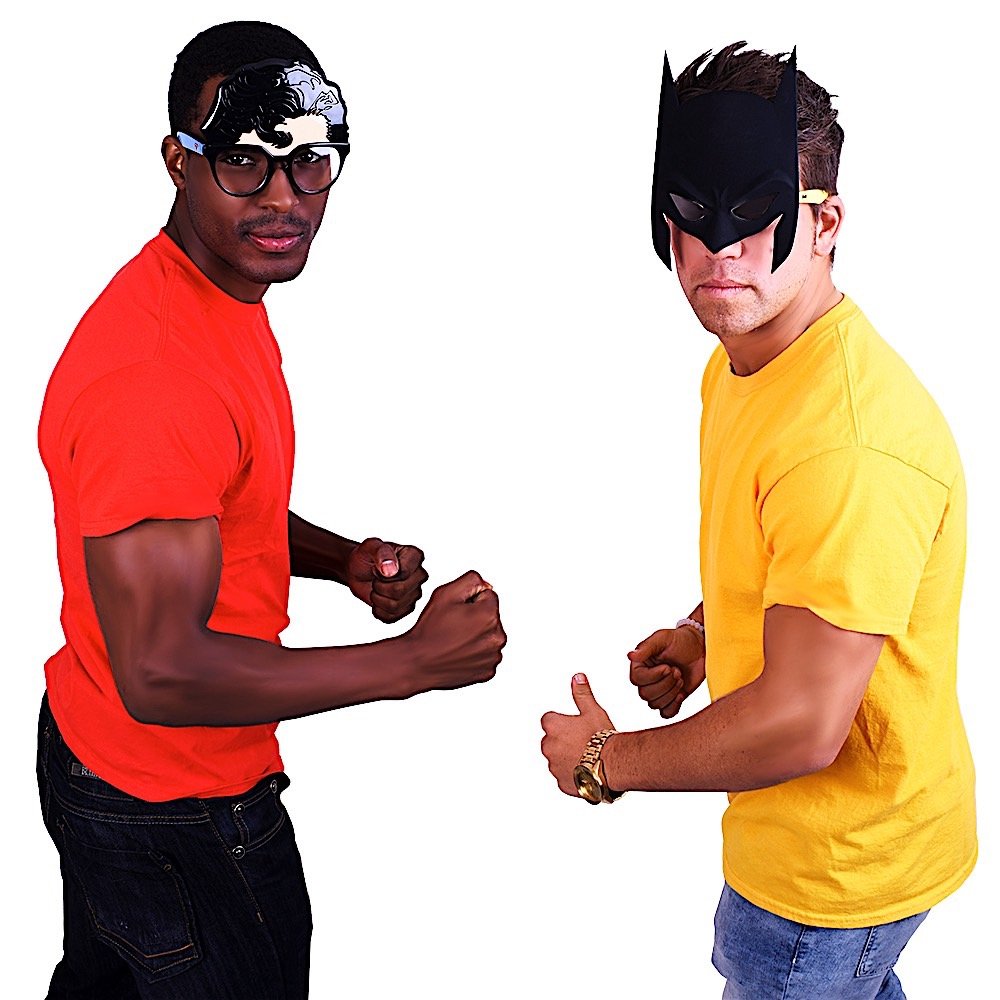 Sun-Staches Superman Costume Sunglasses | Dc Comics Accessory | Uv 400 | One Size Fits Most