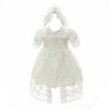Coozy Baby Girl Christening Baptism Gowns Toddler Princess Wedding Special Occasion Dress 3Pcs Outfits (Ivory, 12M/12-15Months)