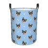 Pevtufa Corgi Dog Foldable Laundry Basket Organizer,Fabric Clothes Toy Storage Basket Nursery Hamper Storage Bin For Household B