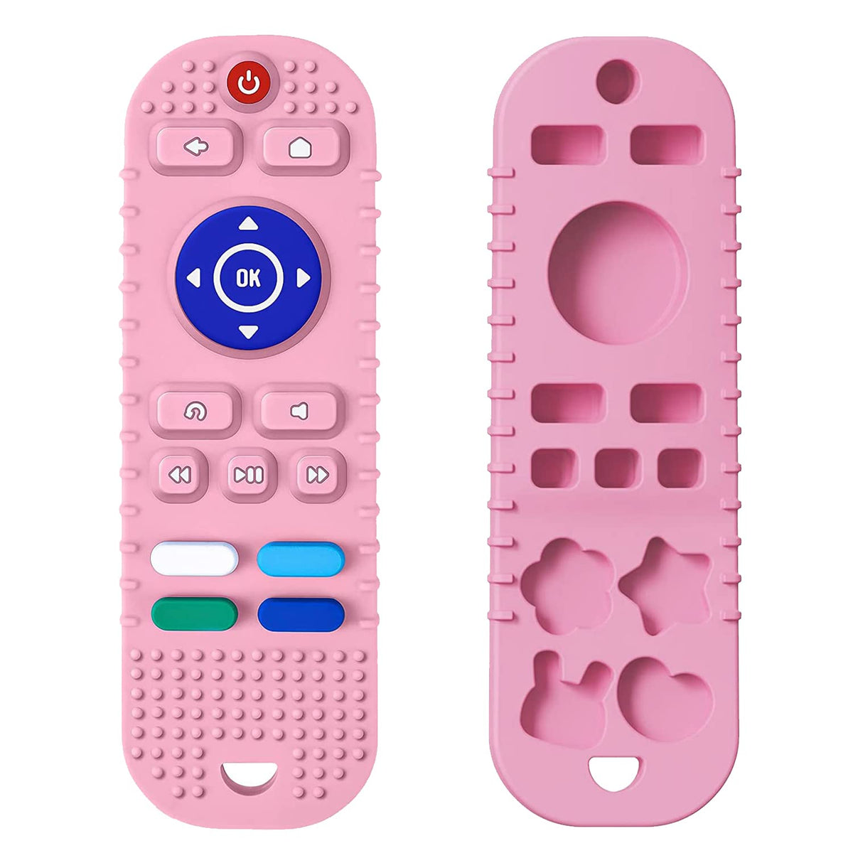 Tekme Remote Silicone Teether For Baby, For 3+ Months Baby, Helps Biting Skills Development, Colour & Shape Recognition, Teethin
