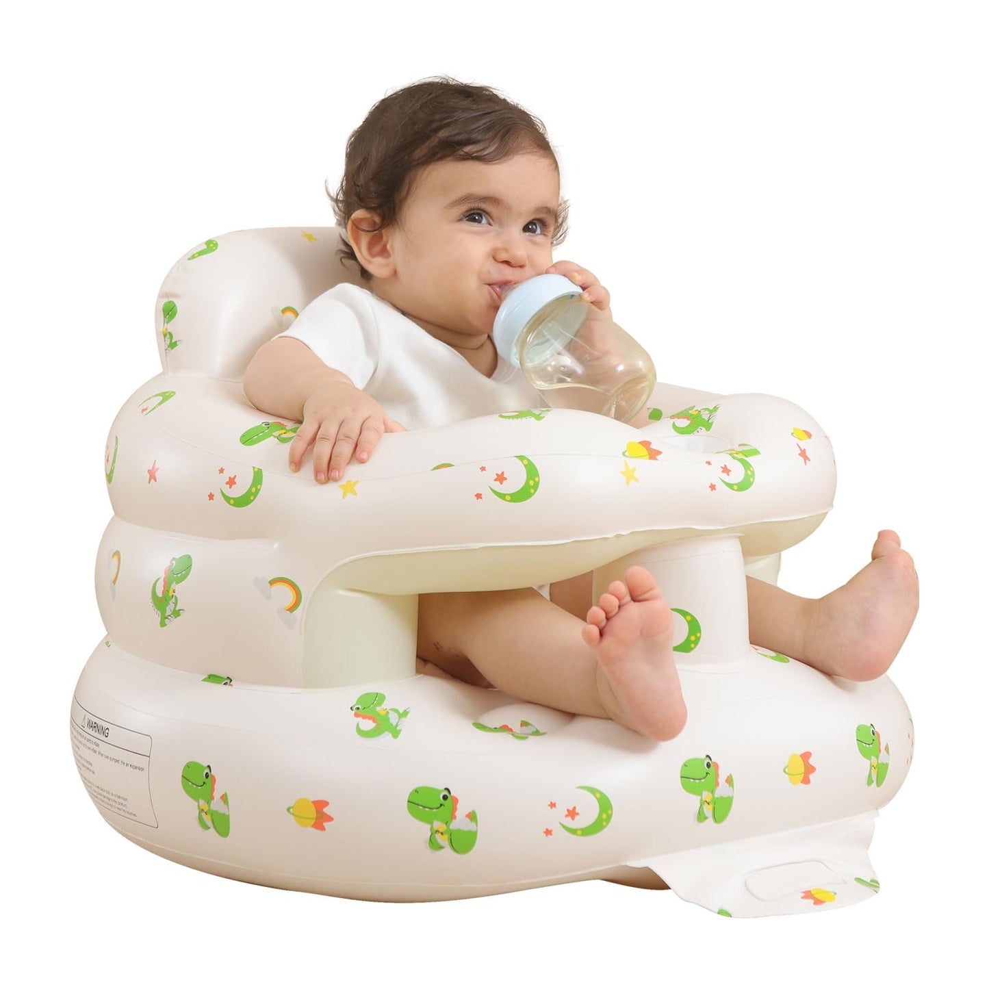 AGITVPS Upgrade Surround Inflatable Baby Seat for Babies 3-36 Months, Built in Air Pump Bumbo Seat with Tray, Baby Chair Sit Me