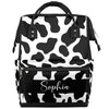 SPYORBKX Personalized Diaper Bag Backpack for Baby Boy Nappy Backpack for Mom Waterproof Diaper Boy Bag for Dad Mom Gifts Cow Pr