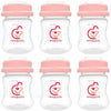 Nenesupply Storage Bottles Collection Bottles for Spectra S1 S2 Motif Luna Breast Pumps 6 pc 4.7oz 140ml With Collar and Sealing