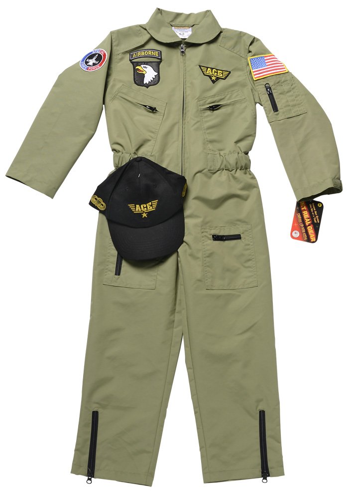 Aeromax Jr. Fighter Pilot Suit With Embroidered Cap, Size 6/8.