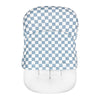 Dilimi Baby Lounger Cover For Boys And Girls, Removable Cover Ultra Soft Comfortable Lounger Slipcover, Blue Checkerboard (Loung