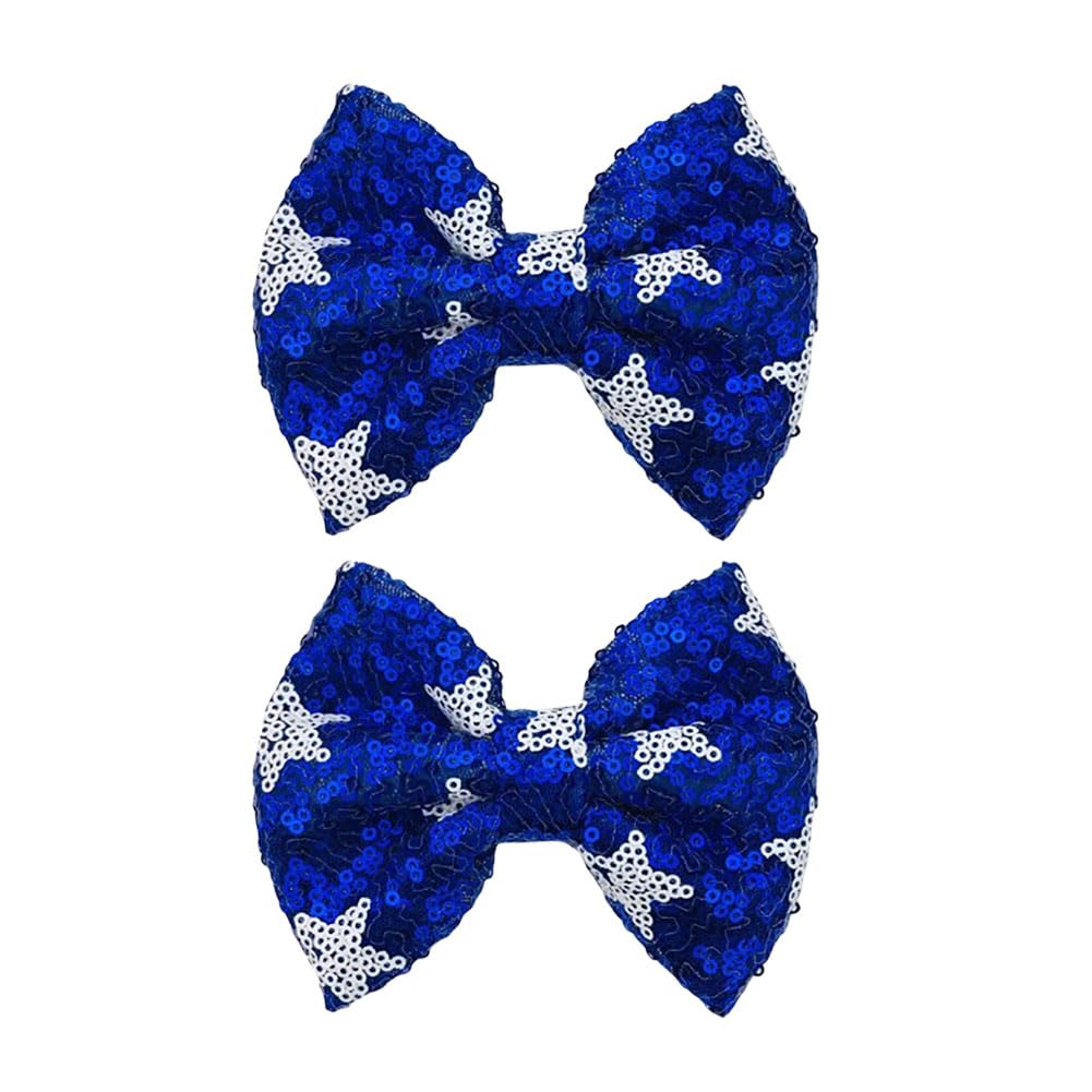 Koolgil 4.3-inch Glitter Sequins Bow Hair Clips Sparkly Cheer Barrettes Alligator Hairpins for Baby Girls, Kids, Teens and Women