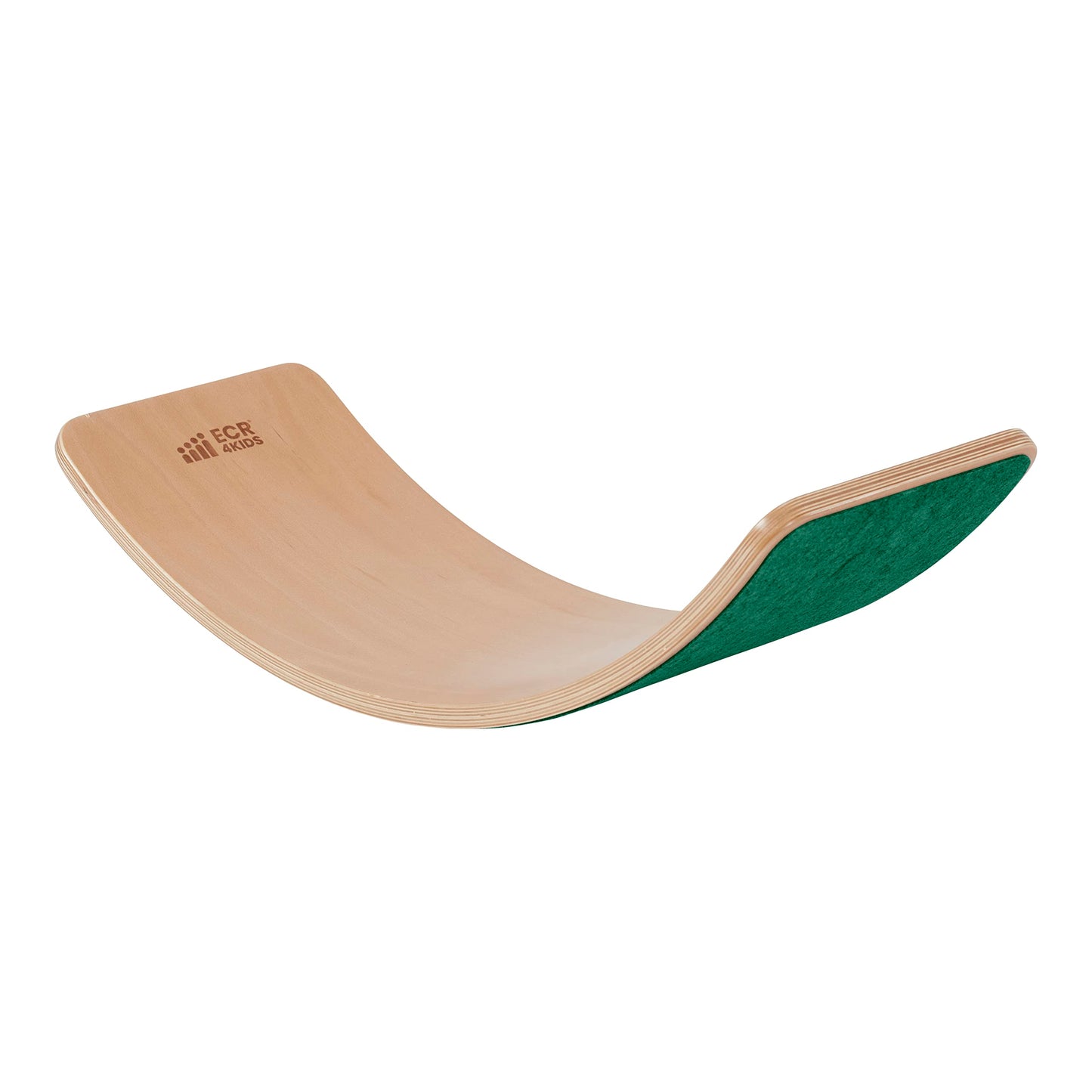 ECR4Kids Balance Board with Felt Base, Montessori Toy, Green