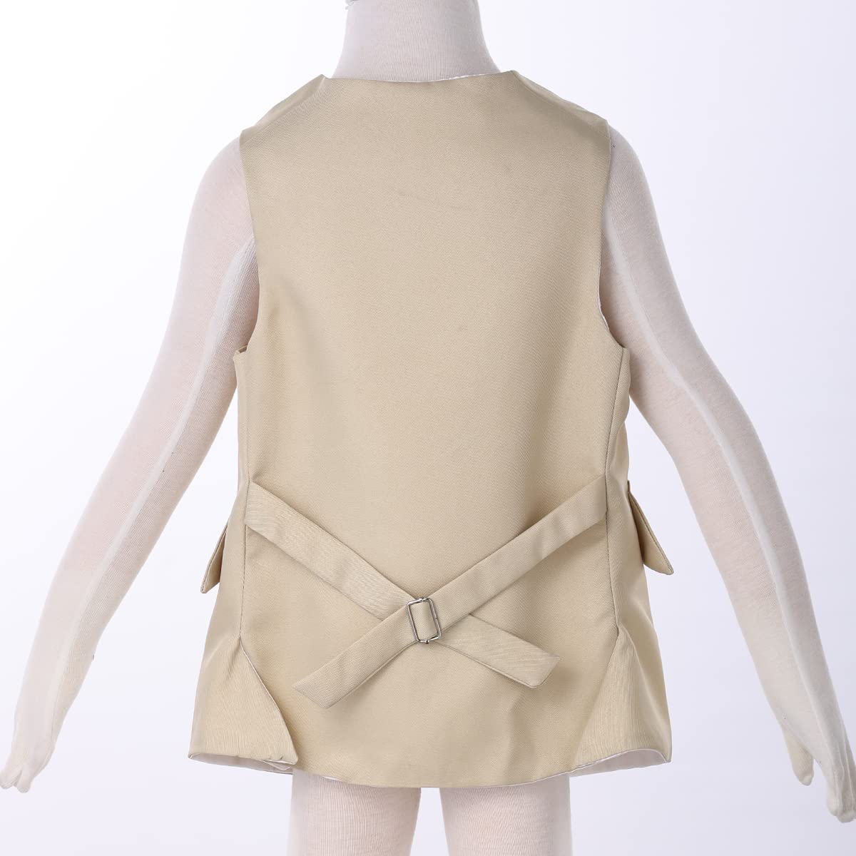 16Th Century Colonial Costume Boy'S Vest Revolutionary War Costume Waistcoat (16, Beige)