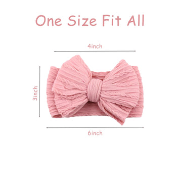 Chiduerm Baby Bows Headbands Nylon Hairbands Baby Girl Bows Hair Accessories For Infant Toddler Essentials(Beige Pink Red, Mid)