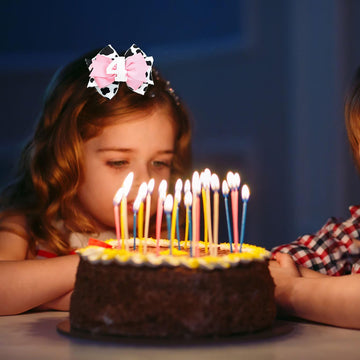 Birthday Hair Clips For Baby Girls - 2Pc Cow Print Bow With White Number Hair Clips For 4Th Birthday Baby Bow Party Decorations