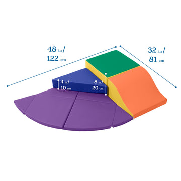 Ecr4Kids Softzone Junior Adventurer'S Summit Slide, Corner Climber, Assorted, 4-Piece
