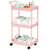 Volnamal Baby Diaper Caddy - Plastic Diaper Organizer for Nursery Essentials, Movable Cart for Changing Table & Crib, Easy to As