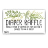 Diaper Raffle Tickets - Botanical - Set Of 50 Double-Sided Raffle Cards - Blank Baby Shower Stationery - Fun And Colorful Baby S
