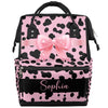 Pink Leopard Custom Diaper Bags Nursing Baby Bag for Mom Gifts Stroller Bag Mommy Bags for Travel Shopping Swim Walking