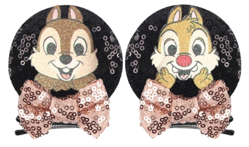 Clgift Minnie Ears Baby & Toddler Headband With Chip N Dale Hair Clip