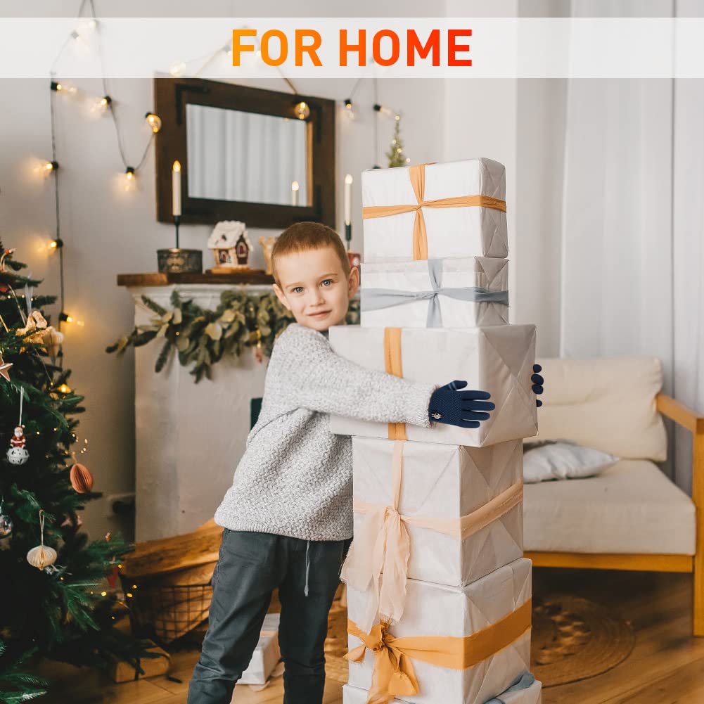 Pkween Winter Gloves For Toddler Kids - 3 Pairs Boys Girls Soft Warm Wool Lined Gloves Full Finger Children Thermal Knit Gloves