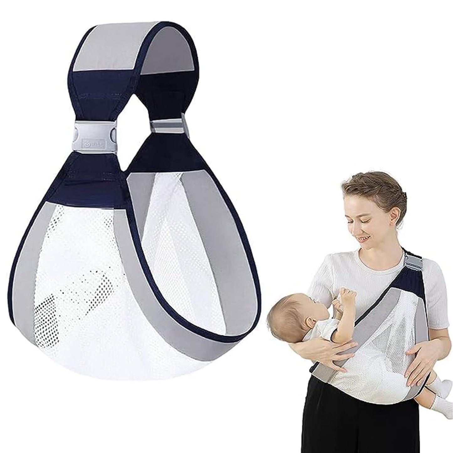 SafeOKid Baby Sling Carrier Bpa Free, Adjustable Soft Cotton Baby Wrap For Newborns & Infants, Comfortable Assorted