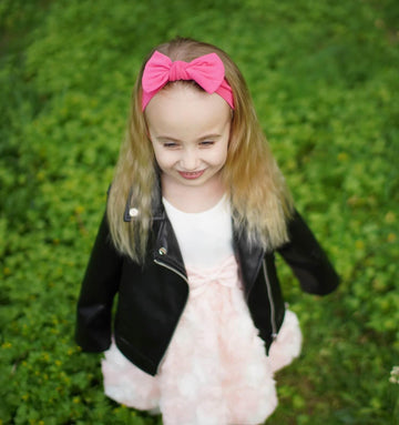 Babygiz Baby Girl Headbands-Infant,Toddler Cotton Handmade Hairbands With Bows Child Hair Accessories (Hot Pink)