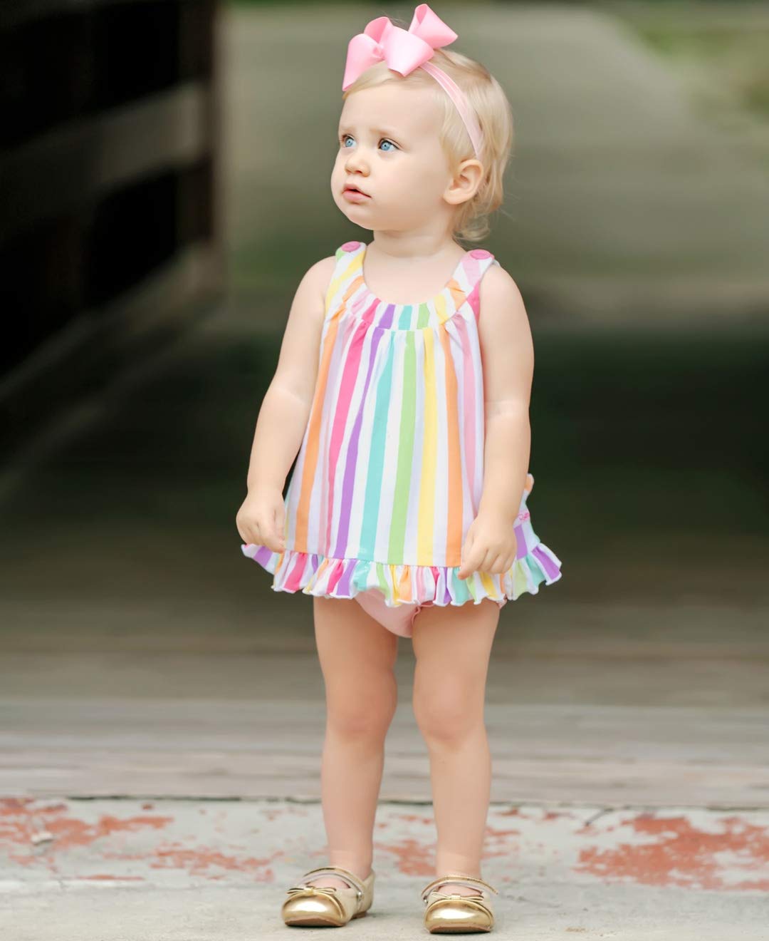 Rufflebutts Girls Pink Bow Headband - One Size