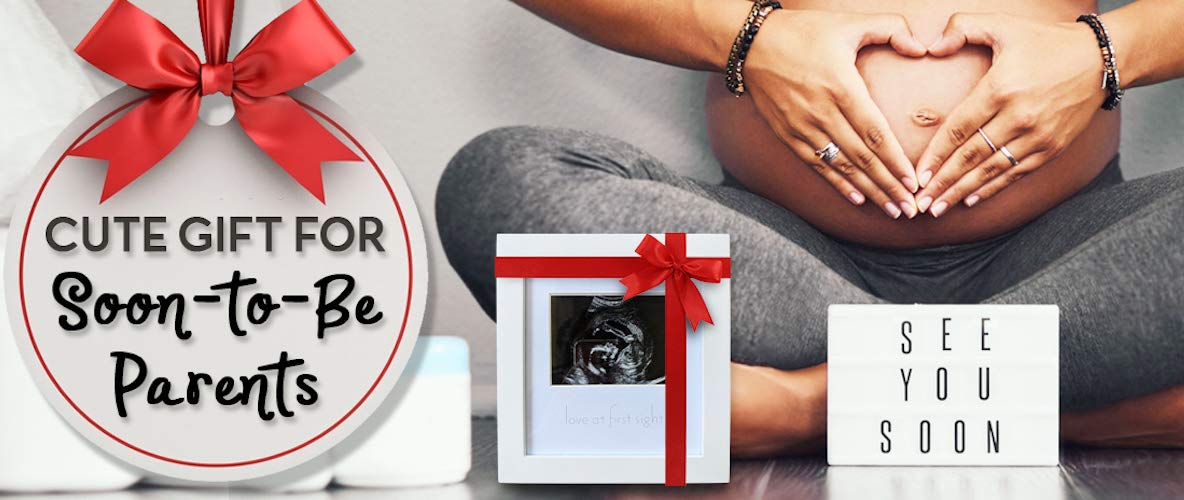 Green Pollywog Sonogram Photo Display | White Ultrasound Frame | Pregnancy Gift For First-Time Moms, Parents & Grandparents | Nu