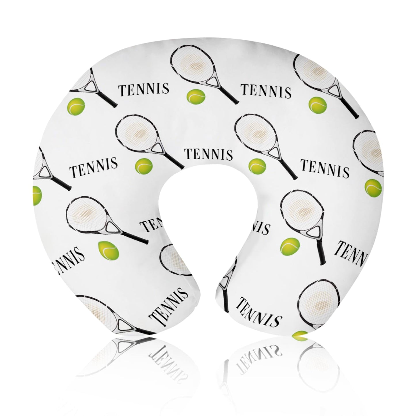 Rucekia Baby Nursing Pillow Cover - Personalized Name Tennis Theme Breastfeeding U-Shaped for Bottle Feeding, Ultra Soft Comfort
