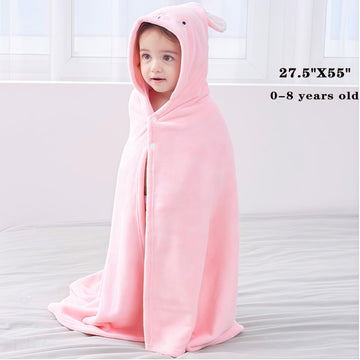 Ifarymes Toddler Bath Towel Baby Towels With Hood 27.5'X55' Ultra Absorbent Soft Bathrobe Blanket Kids Shower Towel For Girls
