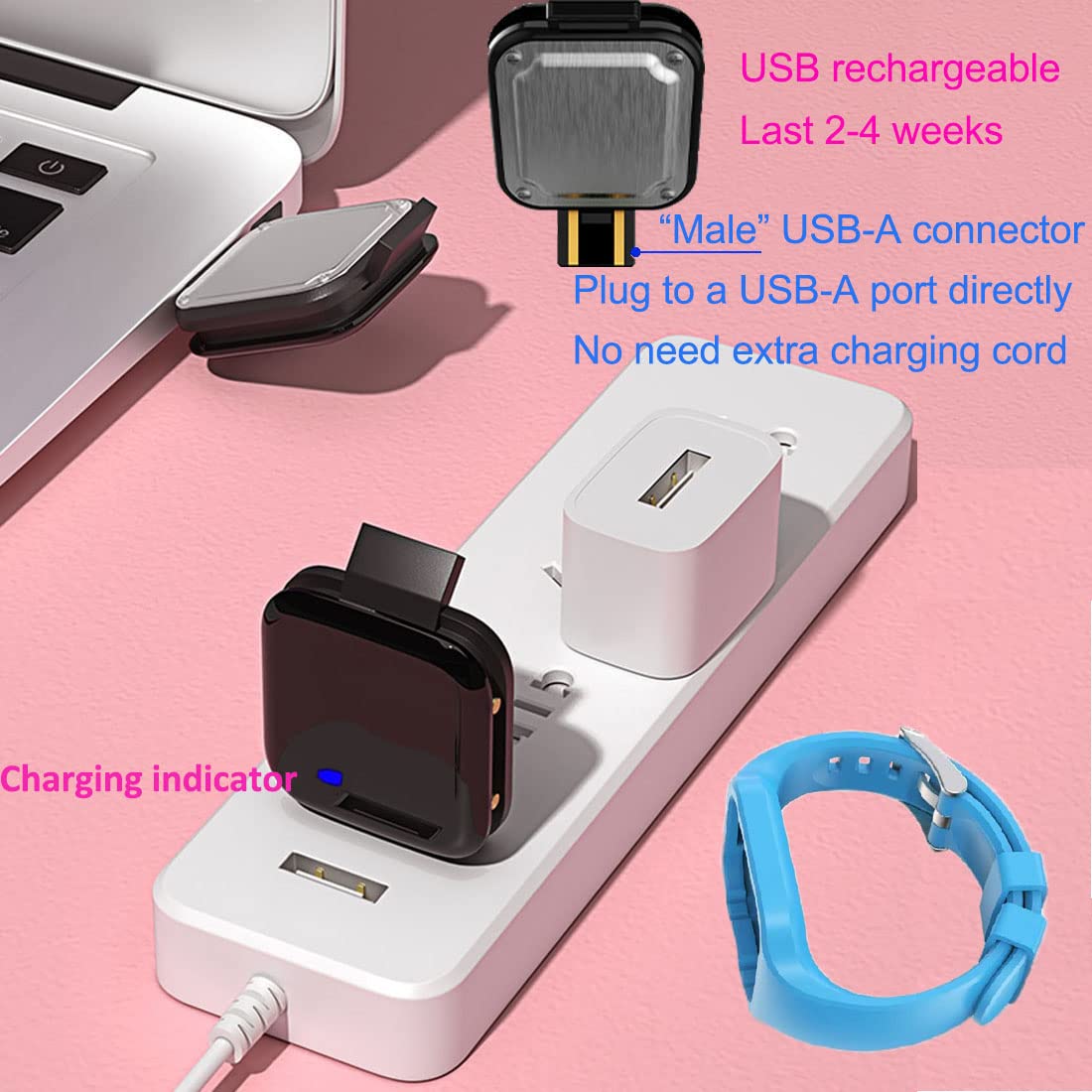 Vibrating Alarm Watch, Potty Training Watch Waterproof Medical Reminder Watch With Timer (Navy Blue)