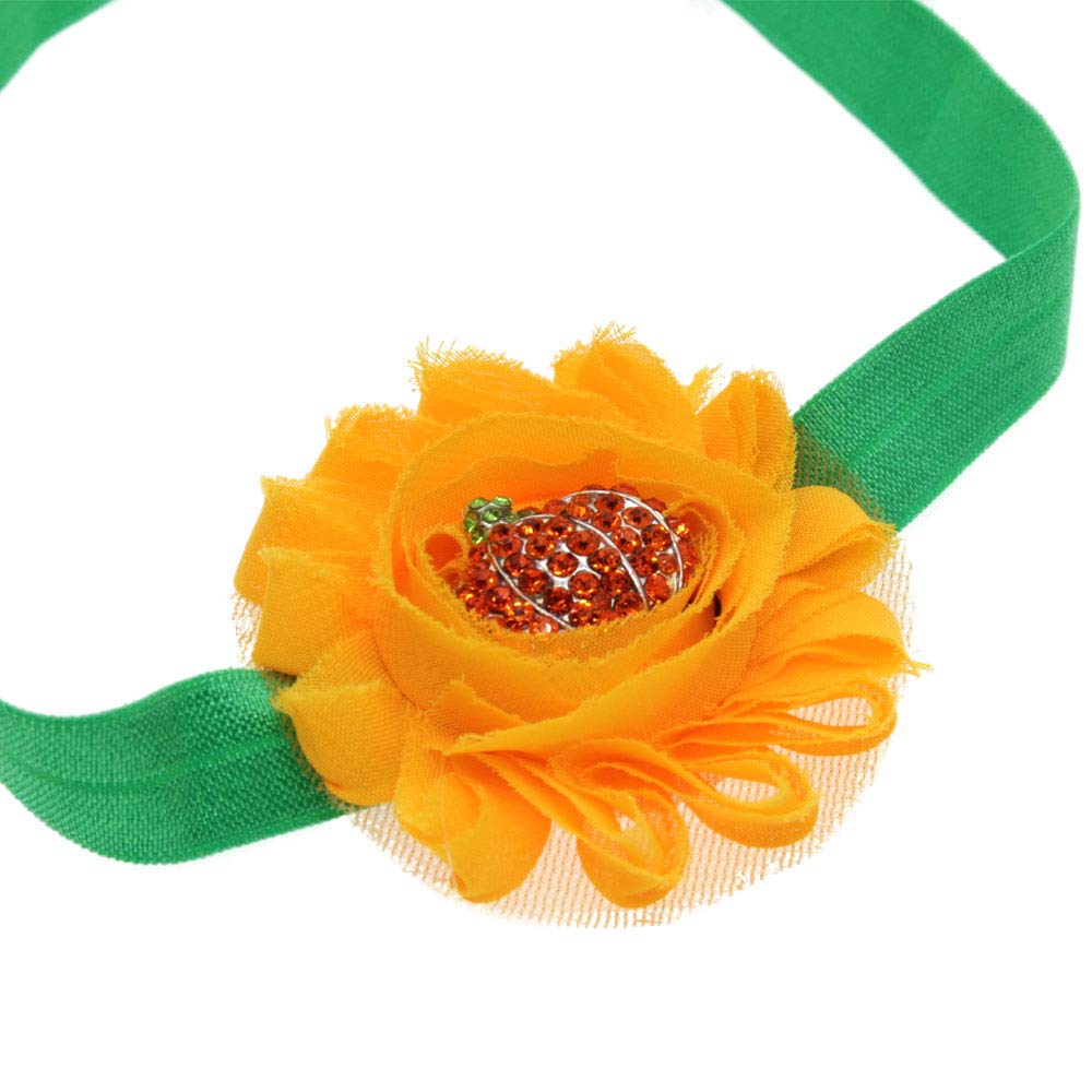 Ld Dress 3Pcs/Set Newborn Baby Toddler Girls Cute Halloween Pumpkin Headdress Elastic Hair Band Accessories(Wsj10) (Zh1)