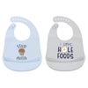 Hudson Baby Unisex Baby Silicone Bibs, Stud Muffin 2-Pack, One Size