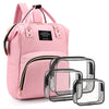 Diaper Bag with Organizing Pouches, Nappy Bags Handbag Multifunction Diaper Bag for Baby Care Travel Backpack Large Capacity Lig