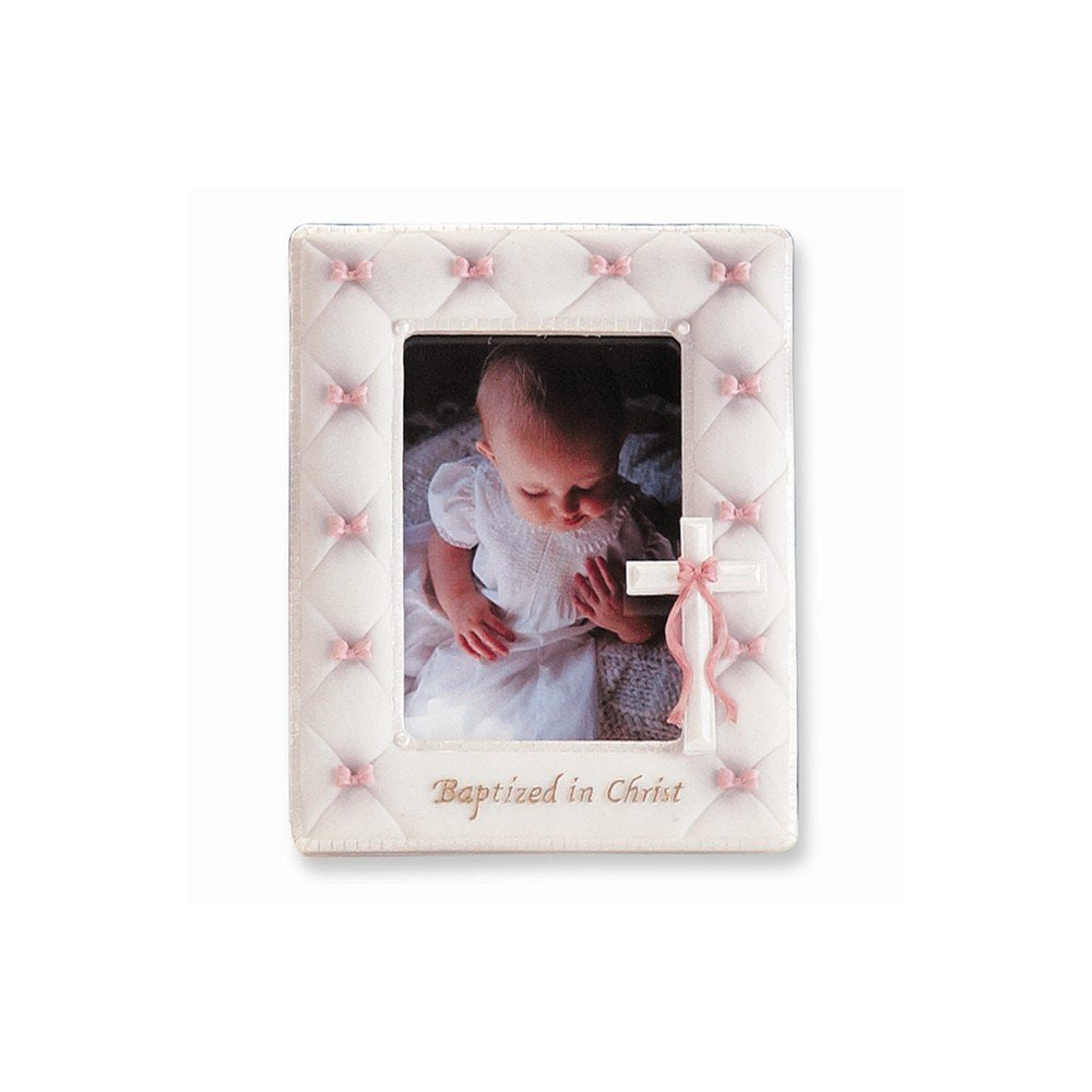 Roman Giftware Inc., Sacraments, Baptism & Christening, 7' H Baptism Girl Frame 3.5X5,Religious, Inspirational, Durable (5X1X7)