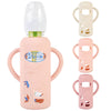 Minmunjiu 3 Pack Silicone Sleeves For Dr. Brown'S Glass Baby Bottles, Anti Breakage Baby Bottle Holder With Handles For Baby Gir