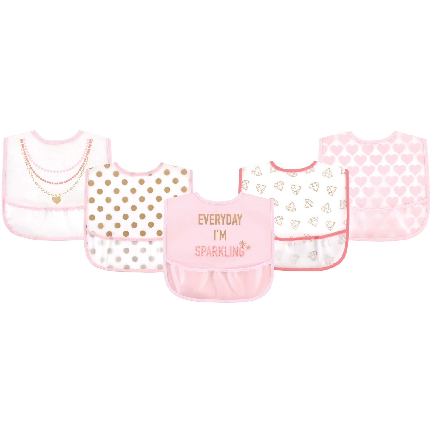 Little Treasure Unisex Baby Waterproof Peva Bibs, Sparkling, One Size