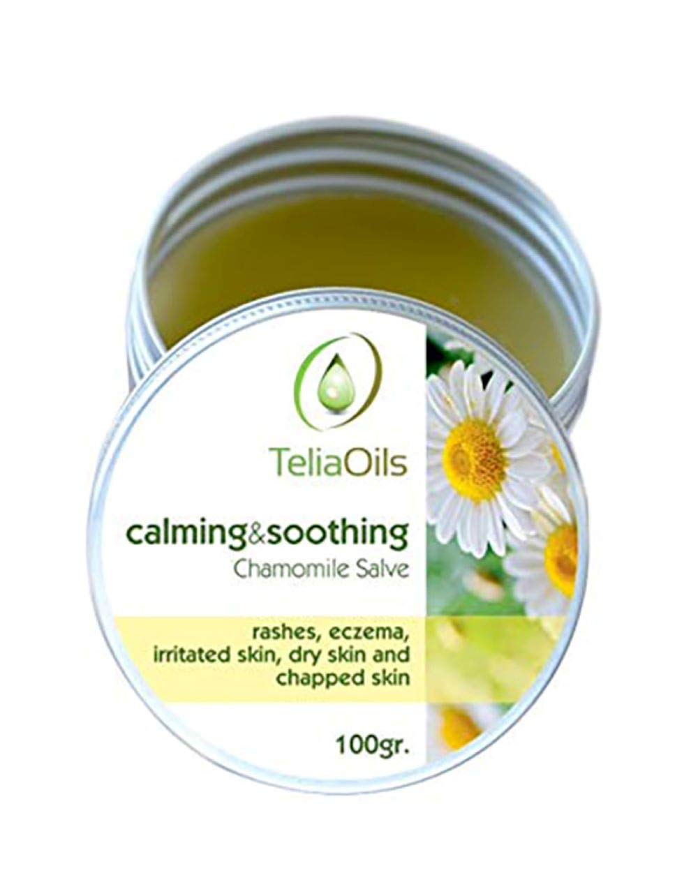 Teliaoils Pure Chamomile Salve - Natural, Wild Chamomile Moisturizing Balm For Dry, Itchy Skin- Herbal Hands, Body & Face Ointme