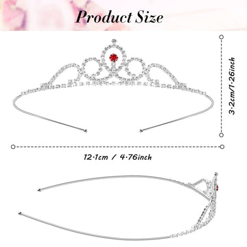 Chuangdi 16 Pcs Bulk Girls Tiara Crown Silver Princess Rhinestone Headband Crystal Wedding Tiara For Kid Women Birthday Party(Lo